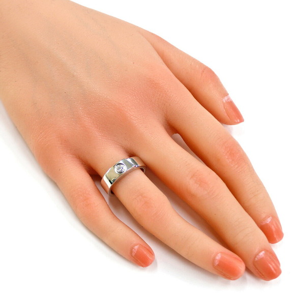 CARTIER White Gold [18K] Diamond Ring Silver - Picture 2 of 7